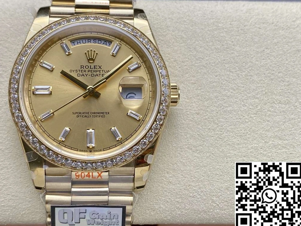 Day QF Rolex M228348rbr-0002 Tungsten Dial Steel Factory Gold v5 Date 0413